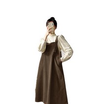 민성컴퍼니 임산부 코듀로이 멜빵원피스