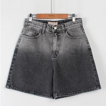빼빼 여성용 그라데이션 워싱 데님 반바지