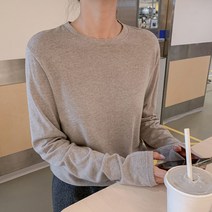 큐니걸스 여성용 6컬러앙고라 포근라운드티셔츠