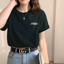 레몬소울 여성용 바빈스 레터링 라운드 반팔 티셔츠