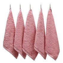 코튼클라우드 호텔 고리수건 타올 65g 40수 면사, 코랄핑크, 5개