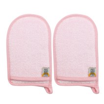 오션타올 소프트 바디퍼프 2p, 핑크, 1세트