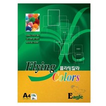 삼원특수지 플라잉칼라 복사용지 E10 등황색 120g 20매입, 10개, A4