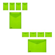 에코청운 PP 벨크로 서류봉투 군 A4 5p + PP 벨크로 서류봉투 민 A4 5p, 연두, 1세트