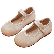 키즈트리 여아용 벨벳 메리제인 플랫 단화 구두 XZ-504