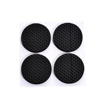 다해유 붙이는 의자발 보호 커버 원형 4p, 블랙