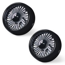 808 차량용 3단 미니 송풍구형 쿨링에어 써큘레이터 블랙 2p, 808 MINI fan