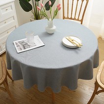 마켓에이 순수 패브릭 원형 식탁보, TYPE1, 직경 220cm
