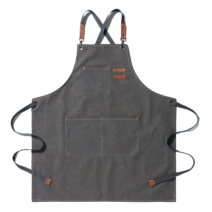 LYDCompany 캔버스 데님 앞치마, 그레이, 1개