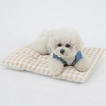 반려동물 첼라빌 방수쿠션, 체크옐로우