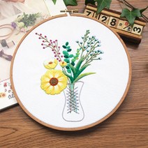 리빙듀오 프랑스 자수 DIY 키트, A-166 20cm, 1세트