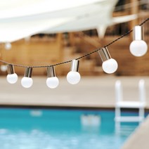 헬로닷 감성 캠핑알전구 실바벨 30구 + 리모컨 + 파우치 + USB타입 세트, 바닐라화이트(전구)