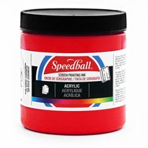 스피드볼 아크릭 실크스크린 잉크, Medium Red, 236ml