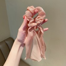 예쏘 리본 슈슈장식 쉬폰 곱창 밴드