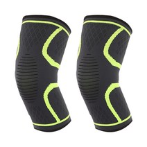 마켓에이 스포츠 테니스 축구 실리콘 무릎 보호대 2p, 그린