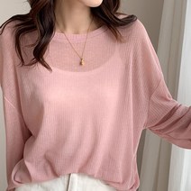 루나걸 여성용 푸밍 라운드넥 니트