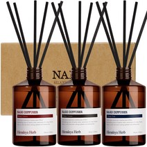 부케가르니 나드 디퓨저 200ml x 3종 세트, 클린코튼, 블랙체리, 클린솝