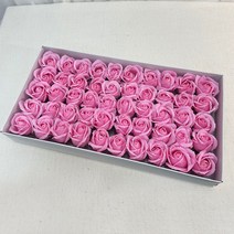 이플린 3겹 비누꽃 장미 50p, 로즈핑크