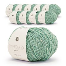쎄비 트위드 에코 뜨개실 40g x 10p, 2 민트