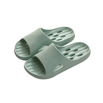 더자카 소프트펀칭 물빠짐 논슬립 욕실화 그레이, 그린