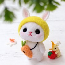 아트조이 DIY 양모펠트 키트, 1세트, 당근 토끼