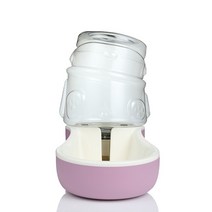 세븐데이베스트 반려동물 대용량 자동식기 GH62_RD_91, 화이트 + 핑크, 0.6kg