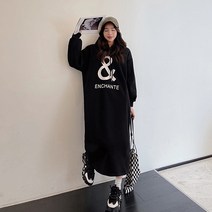 레몬소울 오브 기모 프린팅 후드 원피스