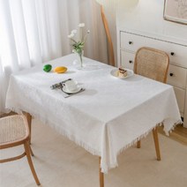 곰지홈 럭셔리 식탁보, 화이트, 90 x 120 cm
