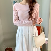 베러스윗 세미 오프숄더 긴팔티