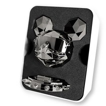 에어디 쥐 디자인 차량용 방향제 본체 + 석고캡슐 2p 세트 크롬블랙 하와이안피치향, 1세트