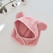 우주아이 유아용 큐티베어 귀달이 방한모자