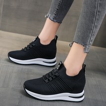 플랫폼 여성용 키높이 속굽 니트운동화 A5603