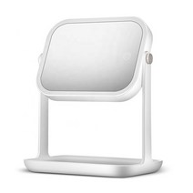 포유아이엔씨 X31 LED 원형 탁상 회전 수납 탁상거울, 화이트