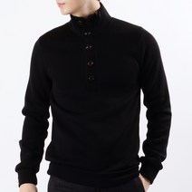 타운클로 남성용 기모 모던 단추폴라니트