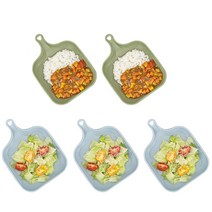 파스텔 아동용 간식접시 5p 세트, 1세트, 스카이블루 3p + 올리브그린 2p