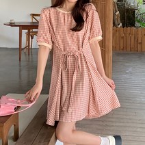MA 러블리 체크패턴 빅사이즈 원피스