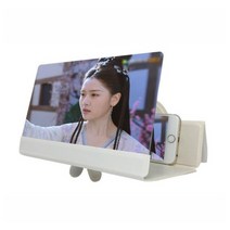 스페이스몰 차차미 화면 확대 탁상용 휴대폰 거치대, 화이트, 1개