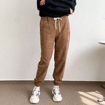 헤이진 여성용 코듀로이 골덴 조거팬츠