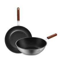 바겐슈타이거 스타크 IH 스텐 코팅 프라이팬 세트 2개, 프라이팬 28cm + 궁중팬 28cm