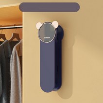 제이엠 접착식 옷걸이 수납 무타공 거치대, 블루, 1개