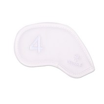 뉴즐 담카우 사피아노 더블사이드 넘버 4번 아이언커버 DBNIRSPA0002, 올화이트 + 화이트자수