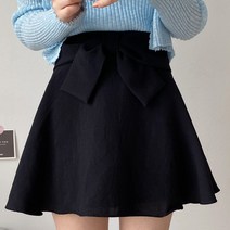 whomoon 여성용 리본 밴딩 플레어 스커트 #53047