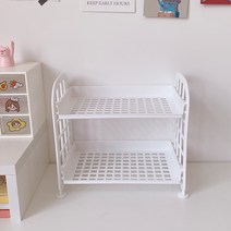 팝마인즈 화장품 액세서리 수납 심플한 선반, 화이트, 3개