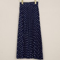 마이시즌 여성 핀 도트 밴딩 스커트 A라인 핏