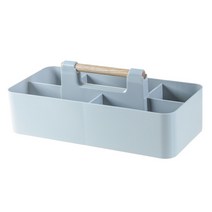 우드핸들 수납바구니, 그레이, 1개