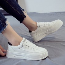 벨레페 여성용 크롬 뒷꿈치 컬러 배색 운동화