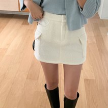 무스비 뒷밴딩 빅포켓 A라인 미니스커트 cpsk5057k2b
