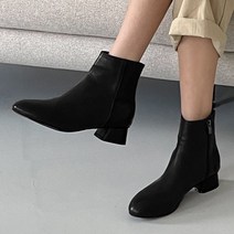 코나블루 여성용 둥근코 앵클부츠 5cm DT3400