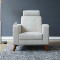 수오 미르 헤드레스트 생활발수 패브릭 1인용 쇼파 방문설치, 아이보리