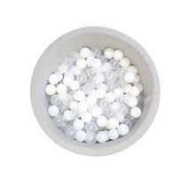 베베아인 아기 볼풀공 60p, 밀크 화이트 + 투명(랜덤발송)